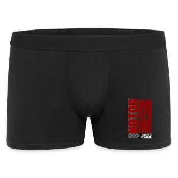 notorisch unterbezahlt Lohn Job Spruch - Männer Boxer Shorts - Schwarz - Vorne