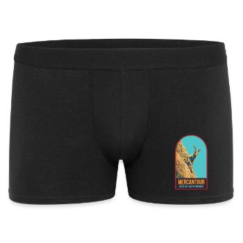 Illustration bouquetin dans le Mercantour - Boxer Homme - noir - Devant