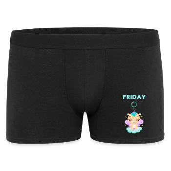 Friday loading, you only live once,Weekend - Männer Boxer Shorts - Schwarz - Vorne