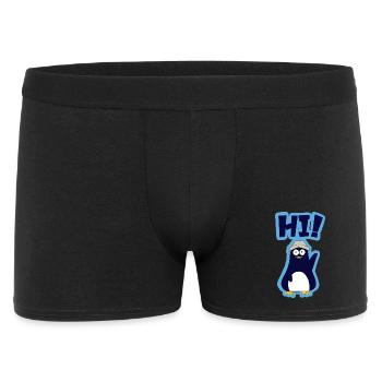 Pingiun Stevie - Männer Boxer Shorts - Schwarz - Vorne