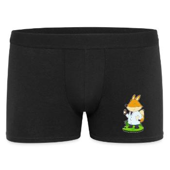 Fuchs Arzt Medizin - Männer Boxer Shorts - Schwarz - Vorne