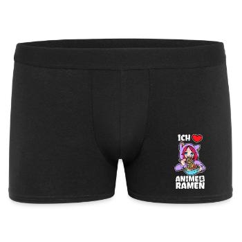 Ich Liebe Anime Ramen Herz Statement Manga - Männer Boxer Shorts - Schwarz - Vorne