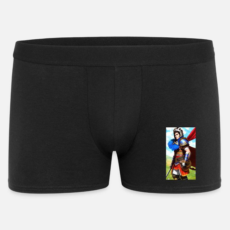 Mehrfarbiger Ritter Gladiator - Männer Boxer Shorts - Schwarz