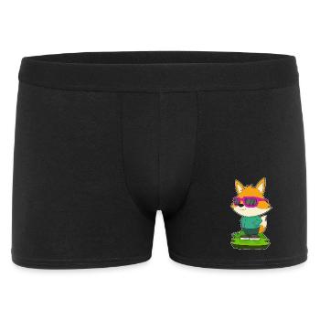 Fuchs Sonnenbrille - Männer Boxer Shorts - Schwarz - Vorne