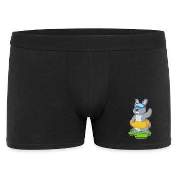 Bunny Swimming Swim Ring Summer - Men's Boxer Shorts - black - Front