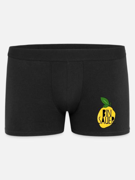 Bin sauer - Zitrone - Schlechte Laune - Statement - Männer Boxer Shorts - Schwarz