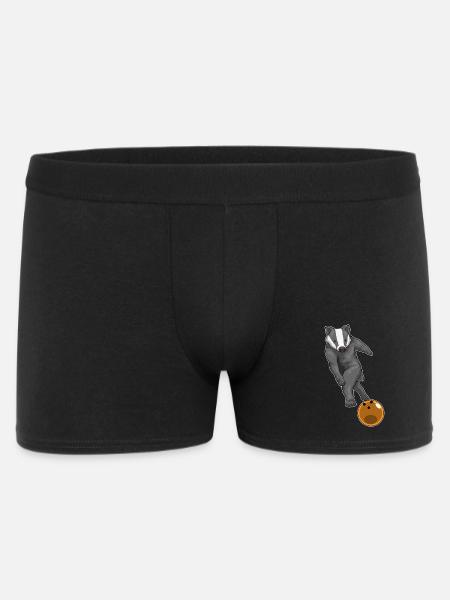 Dachs Bowling Bowlingkugel - Männer Boxer Shorts - Schwarz