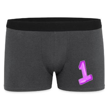 number 1 motif - Men's Boxer Shorts - charcoal grey - Front