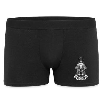 Ukulélé Style Bande Dessinée - Boxer Homme - noir - Devant