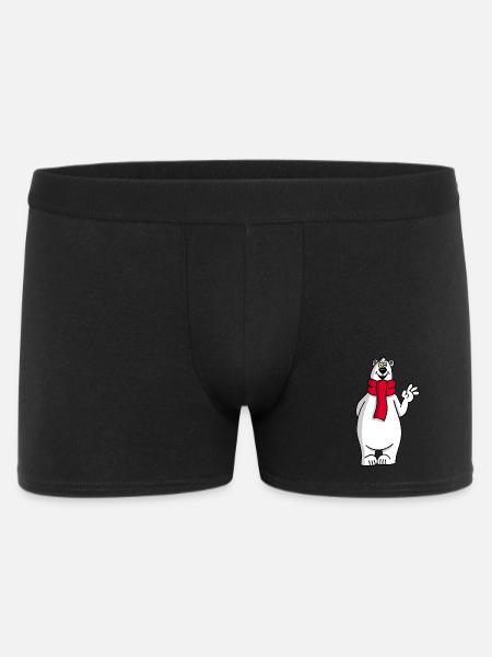 Funny polar bear - Men's Boxer Shorts - black