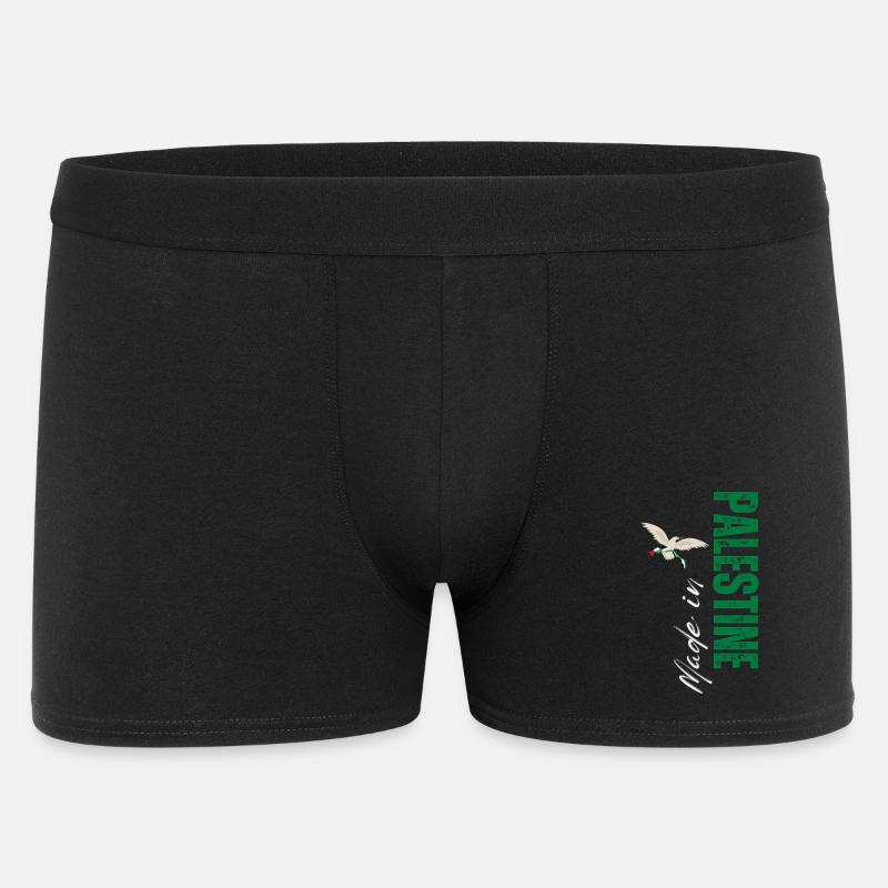 Made in Palestine, design vertical - Boxer Homme - noir