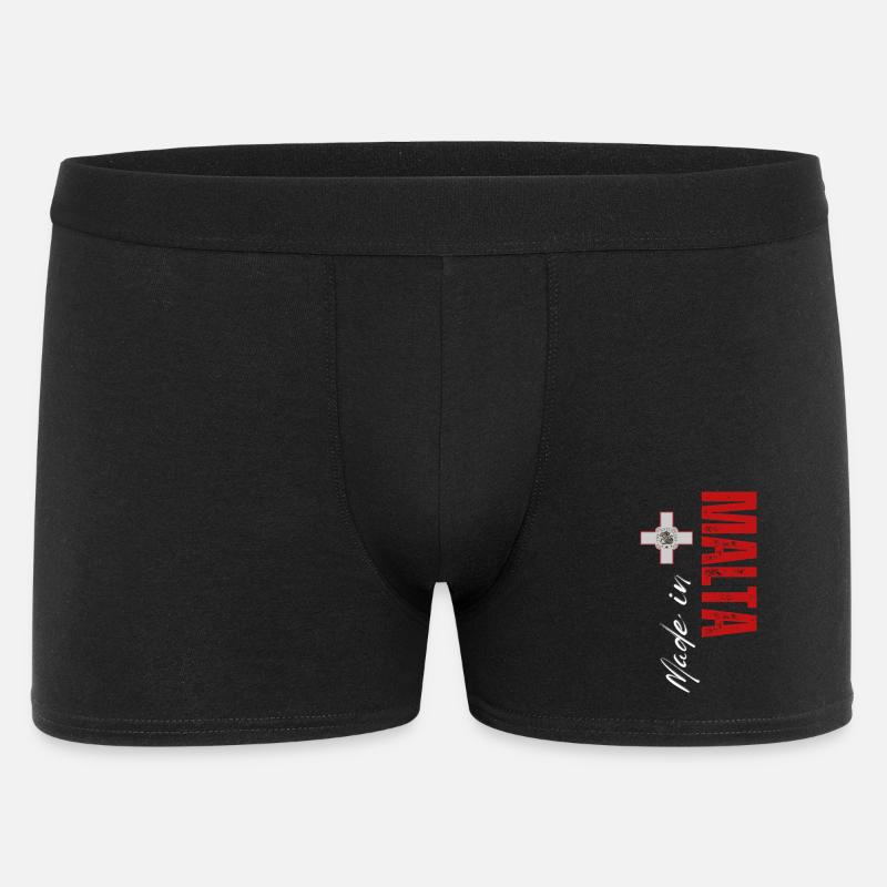 Fabriqué à Malte, conception verticale - Boxer Homme - noir