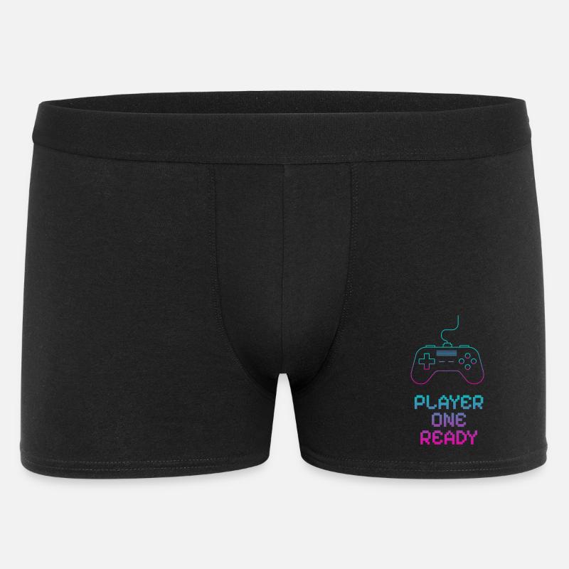 Neon Gaming Controller Design - Männer Boxer Shorts - Schwarz