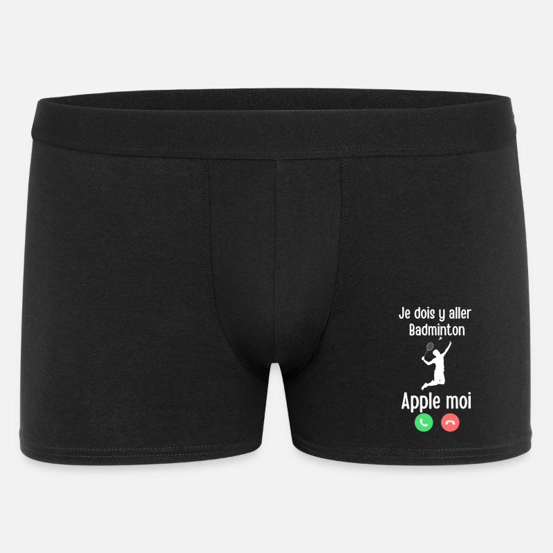 Badminton Appelle Moi Tee - Boxer Homme - noir