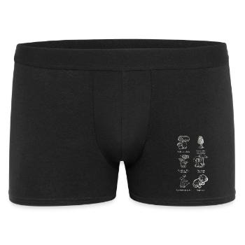 „Waldfreude im Herbst – Minimalistisch & Einzigart - Männer Boxer Shorts - Schwarz - Vorne
