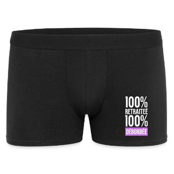 retirement, 100% Retired 100% Overwhelmed humor - Men's Boxer Shorts - black - Front