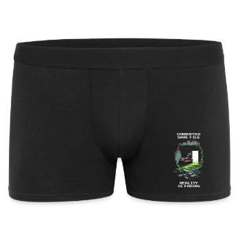 Savegame beschädigt | Realität glitched weg - Männer Boxer Shorts - Schwarz - Vorne