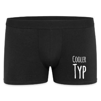 So sieht ein cooler Typ aus - Männer Boxer Shorts - Schwarz - Vorne