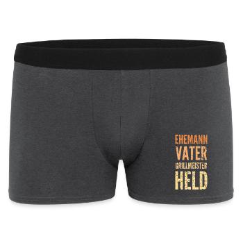 Husband Grill Master Hero - Men's Boxer Shorts - charcoal grey - Front