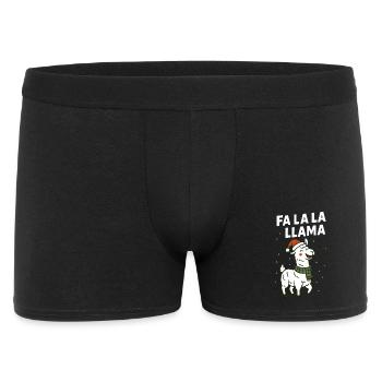Fa La La Llama Noël en famille - Boxer Homme - noir - Devant