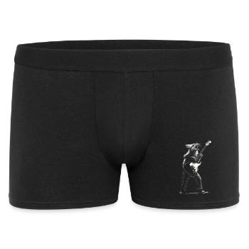 Rocking Red Fox with Electric Guitar Gift Music Fan - Men's Boxer Shorts - black - Front
