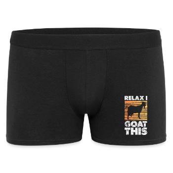Silhouette de coucher de soleil de chèvre relaxe - Boxer Homme - noir - Devant