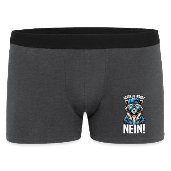 Before you ask no raccoon bad mood - Men's Boxer Shorts - charcoal grey - Front