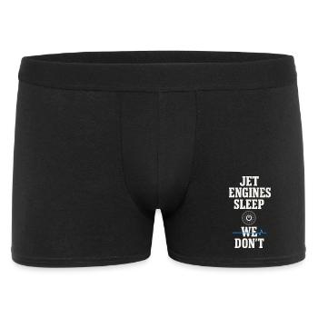 night shift ramp of the ground staff at the - Men's Boxer Shorts - black - Front
