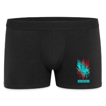 UNKNOWN Cyber Sigilism Tattoo - Y2K Futurist Triba - Männer Boxer Shorts - Schwarz - Vorne