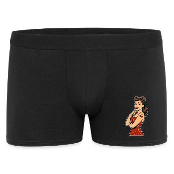 Rockabilly Pin-Up Victory Rolls Retro Gift - Men's Boxer Shorts - black - Front