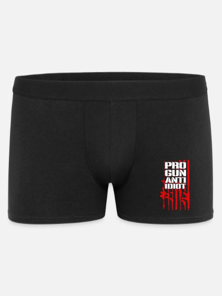 Pro-Waffen, Anti-Idiot - Männer Boxer Shorts - Schwarz