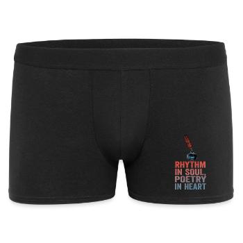 Rythme dans l’âme, poésie dans le cœur - Boxer Homme - noir - Devant