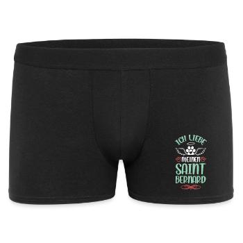 J’aime mon Saint-Bernard - Boxer Homme - noir - Devant
