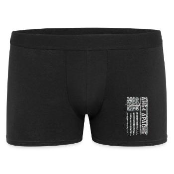 AH-64 Apache helicopter with American flag - Men's Boxer Shorts - black - Front