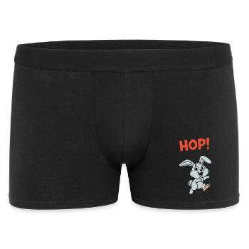 HOP ! Vecteur d’action comique Bunny Jumping - Boxer Homme - noir - Devant