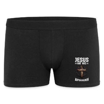 Jésus n’a jamais abandonné l’église des lecteurs de la Bible - Boxer Homme - noir - Devant