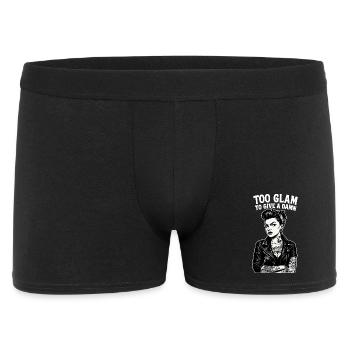Pin-Up Rockabella : Fille tatouée hors-la-loi & veste en cuir - Boxer Homme - noir - Devant