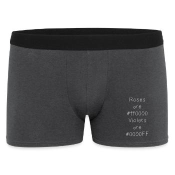 Hex-Farbcode Witz für Entwickler, Coder und Web... - Männer Boxer Shorts - Anthrazit - Vorne