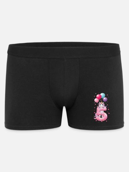 5 ans de fille adorable licorne 5e anniversaire - Boxer Homme - noir