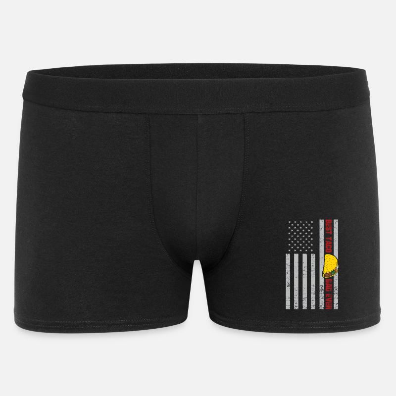 Taco Vater Spruch - Männer Boxer Shorts - Schwarz