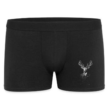 Gentleman cerf aux bois en costume - Boxer Homme - noir - Devant