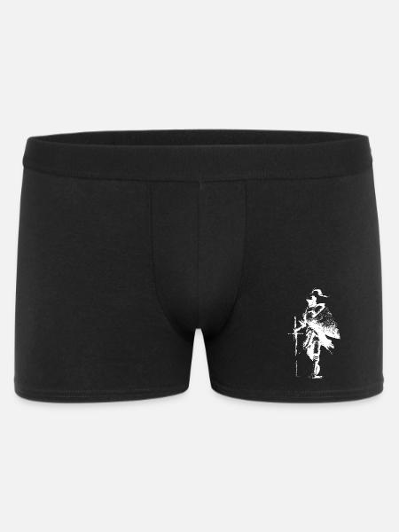 Chevalier Silhouette avec épée et cape - Boxer Homme - noir