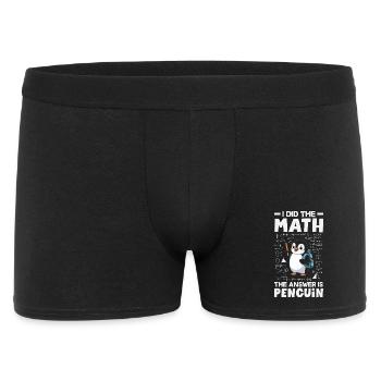 Pingouin mignon - Cadeau pour l’amoureux des manchots - Boxer Homme - noir - Devant