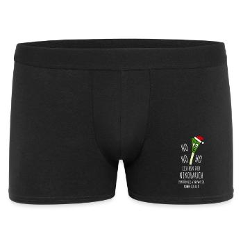 Nikolauch - Ho Ho Ho Ich bin der Nikolauch - Männer Boxer Shorts - Schwarz - Vorne