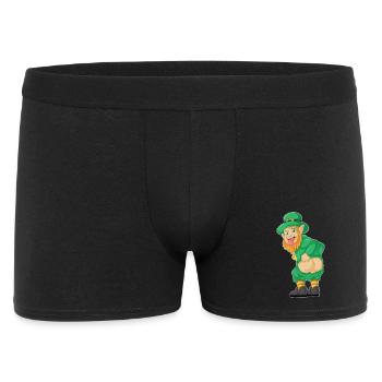 Funny Leprechaun Butt Shirt – St. Patrick’s Day Te - Men's Boxer Shorts - black - Front