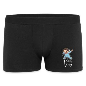 Gender Reveal Team Boy Baby Shower - Boxer Homme - noir - Devant