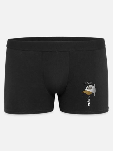I like rap and caps - Men's Boxer Shorts - black