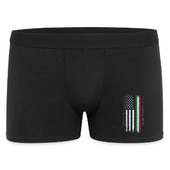 Flag Fusion: US Stars & Italian Stripes - Men's Boxer Shorts - black - Front