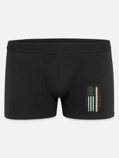 Flag Fusion: US Stars & Italian Stripes - Men's Boxer Shorts - black