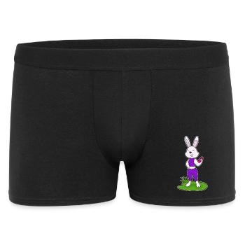 Hase Bodybuilder Hantel Bodybuilding - Männer Boxer Shorts - Schwarz - Vorne